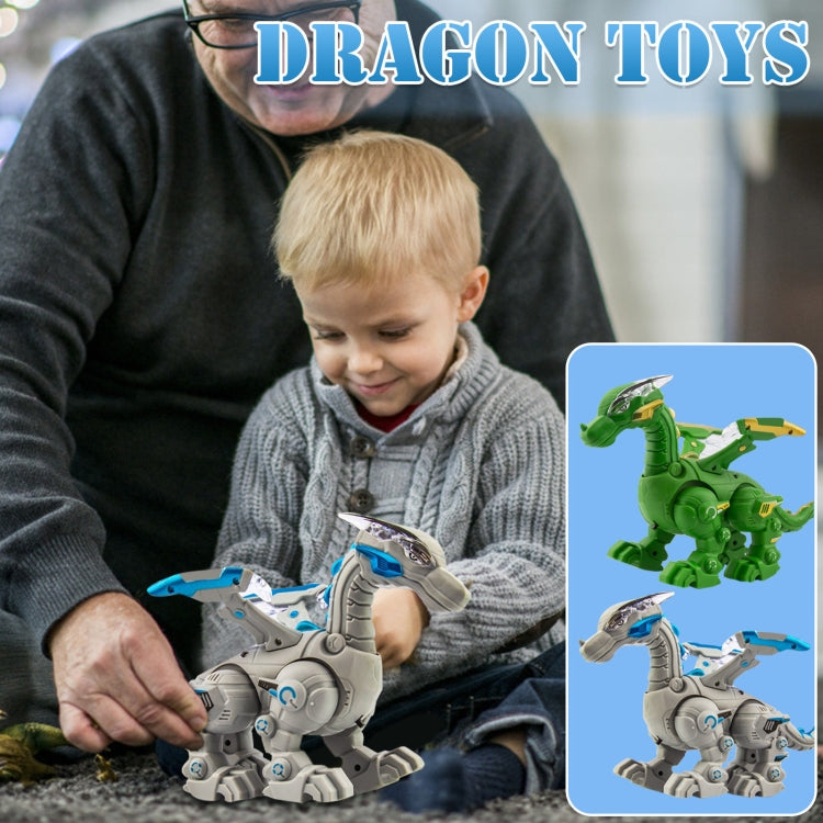 Electric Mechanical Dinosaur Toy Simulation Animal Toy Multifunctional Sound And Light Toy, Style: No Spray-Gray - Music Toys by buy2fix | Online Shopping UK | buy2fix