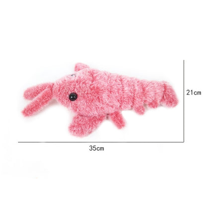 35cm Electric Jumping Shrimp USB Charging Simulation Lobster Funny Cat Plush Toy(Random Color) - Soft Toys by buy2fix | Online Shopping UK | buy2fix