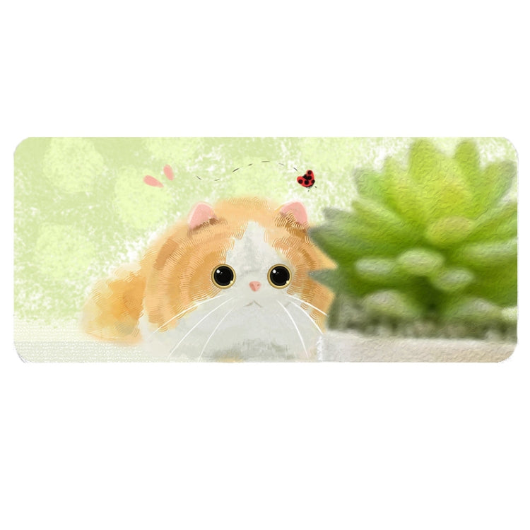 400x900x4mm illustration Cartoon Pattern Waterproof Non-Slip Mouse Pad(Yellow Cat) - Mouse Pads by buy2fix | Online Shopping UK | buy2fix