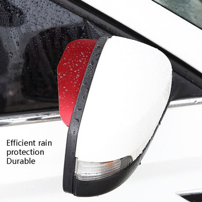 Car Rear View Mirror Rain Eyebrow Cover Catering Mirror Aluminum Alloy Rain Shield(Aluminum Alloy Silver) - Convex Mirror & Accessories by buy2fix | Online Shopping UK | buy2fix