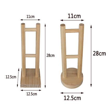 2 PCS Wooden Headphones BracketIn Wooden Headphones Show Racks(Round Bottom) - Headset Stand by buy2fix | Online Shopping UK | buy2fix