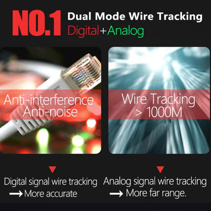 BSIDE FWT82 Analog And Digital Dual-Mode Anti-Interference Intelligent Line Finder Network Cable Tracker - Lan Cable and Tools by BSIDE | Online Shopping UK | buy2fix