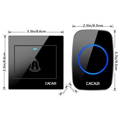 CACAZI H10 1 For 1 Wireless Smart Doorbell without Battery, Plug:US Plug(Black) - Wireless Doorbell by CACAZI | Online Shopping UK | buy2fix