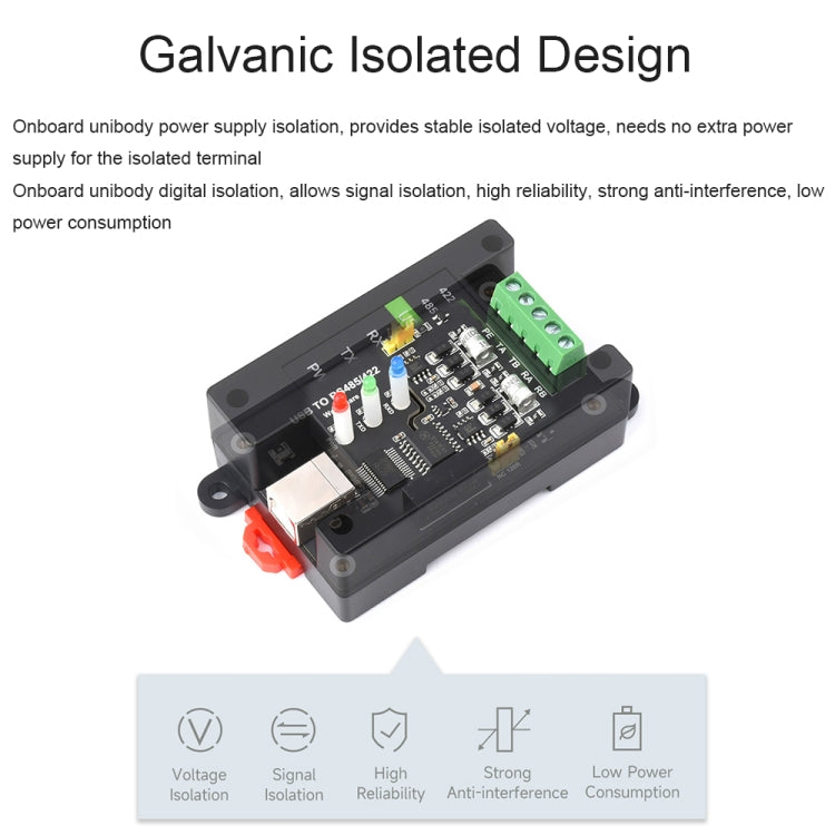 Waveshare 23949 USB To RS485/422 Isolated Converter, FT232RL And SP485EEN - Consumer Electronics by Waveshare | Online Shopping UK | buy2fix