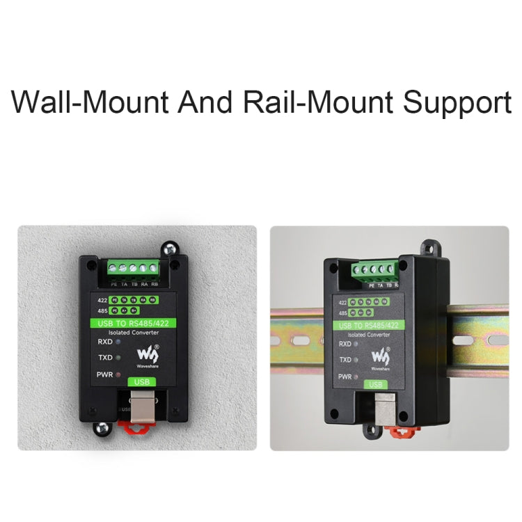 Waveshare 23949 USB To RS485/422 Isolated Converter, FT232RL And SP485EEN - Consumer Electronics by Waveshare | Online Shopping UK | buy2fix