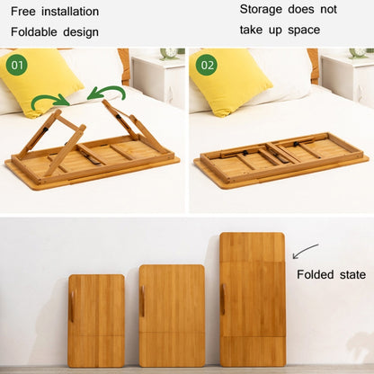 741ZDDNZ Bed Use Folding Height Adjustable Laptop Desk Dormitory Study Desk, Specification: Large 88cm - Computer & Networking by buy2fix | Online Shopping UK | buy2fix