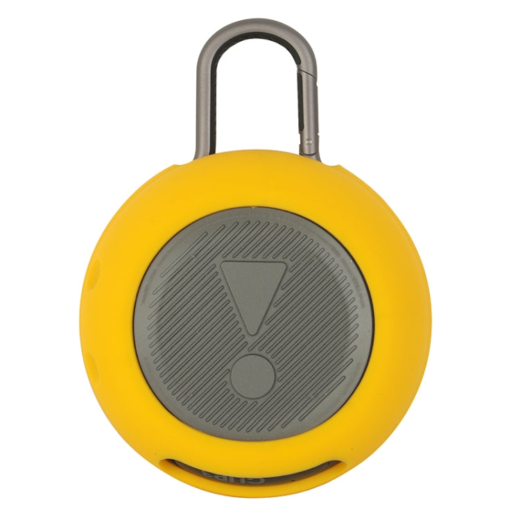 For JBL Clip 3 Bluetooth Speaker Soft Silicone Protective Cover(Yellow) - Protective Case by buy2fix | Online Shopping UK | buy2fix