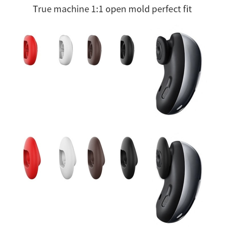 2 Sets Bluetooth Earphone Silicone Earplug Caps For Samsung Galaxy Buds Live(Black-2 Pairs) - Apple Accessories by buy2fix | Online Shopping UK | buy2fix