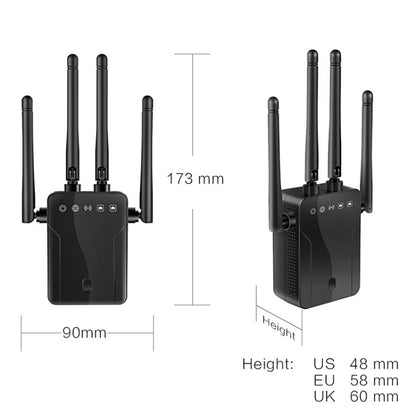 M-95B 300M Repeater WiFi Booster Wireless Signal Expansion Amplifier(White - UK Plug) - Broadband Amplifiers by buy2fix | Online Shopping UK | buy2fix