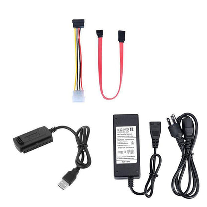 YP009 Three-Purpose USB to IDE/SATA Easy Drive Cable Hard Disk Drive Data Cable with Power Supply(EU Plug Set) - USB to IDE / SATA by buy2fix | Online Shopping UK | buy2fix