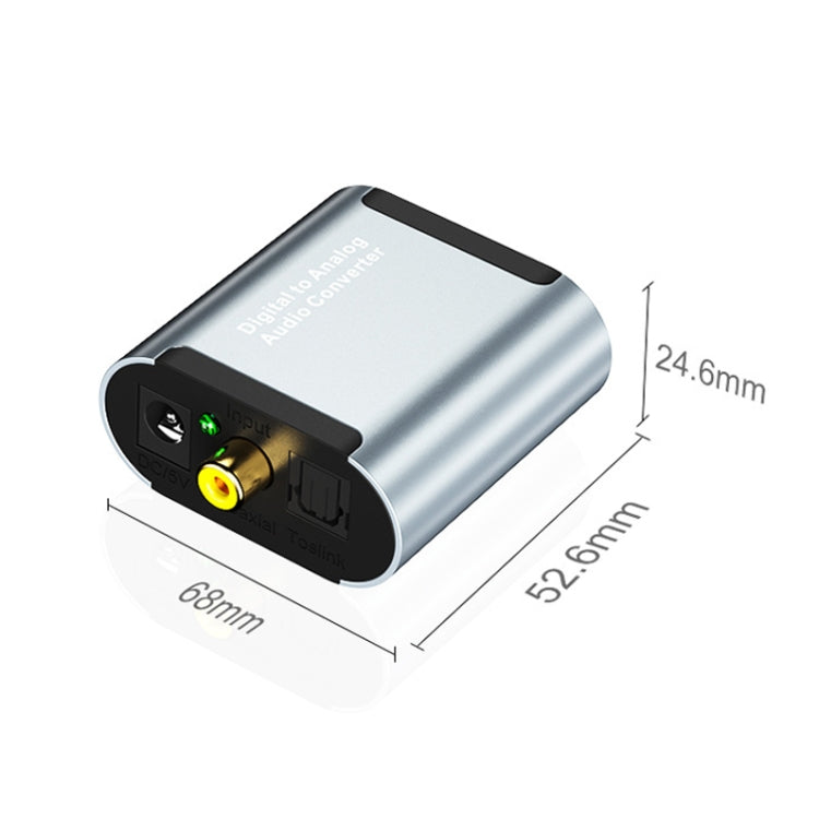 HW-25DA R/L Digital To Analog Audio Converter With 3.5mm Jack SPDIF Audio Decoder with SPDIF+USB Cable - RCA Adapter by buy2fix | Online Shopping UK | buy2fix