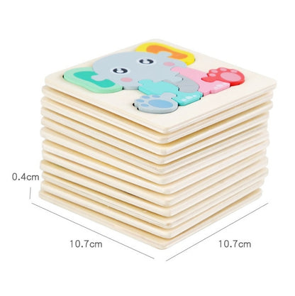 5 PCS Children Wooden Three-Dimensional Puzzle Early Education Cartoon Animal Geometric Educational Toys(Panda) - Puzzle Toys by buy2fix | Online Shopping UK | buy2fix