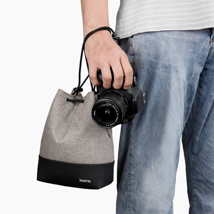 Baona Waterproof Micro SLR Camera Bag Protective Cover Drawstring Pouch Bag, Color: Medium Gray - Camera Accessories by Baona | Online Shopping UK | buy2fix