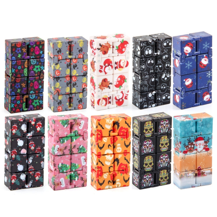 3 PCS Infinite Magic Cube Halloween & Christmas Theme Decompression Pocket Cube Second Order Cube Toy(NO.335K-3 Christmas Black) - Magic Cubes by buy2fix | Online Shopping UK | buy2fix