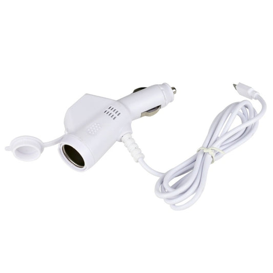 2 PCS Car 3 In 1 Charger With Cigarette Lighter Dual USB Interface With USB Mobile Phone Charging Cable(White) - In Car by buy2fix | Online Shopping UK | buy2fix