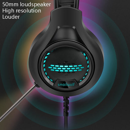 Smailwolf AK3 Headset Game Headphones Wired Luminous Desktop Computer Headset, Style: USB Single-plug - Multimedia Headset by buy2fix | Online Shopping UK | buy2fix