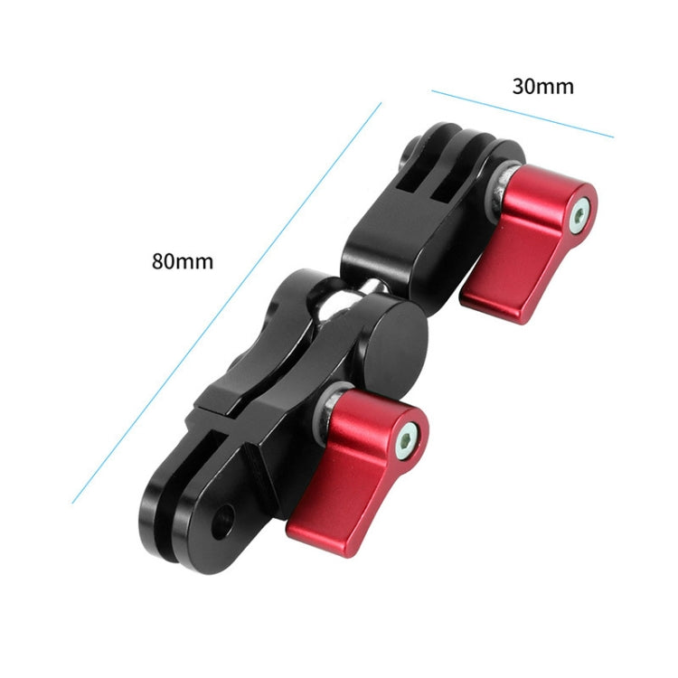 Aluminium Alloy 360 Degree Rotating Mount Adapter Adjustable Arm Connector for GoPro Hero11 Black / HERO10 Black /9 Black /8 Black /7 /6 /5 /5 Session /4 Session /4 /3+ /3 /2 /1, DJI Osmo Action and Other Action Cameras(Red) - Helmet Mount by buy2fix | Online Shopping UK | buy2fix