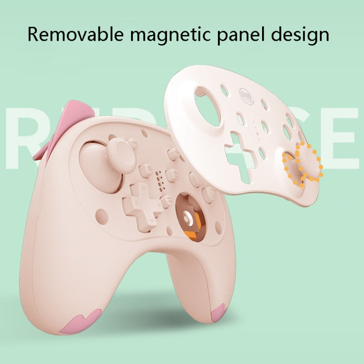 IINE Voice Wake-Up Bluetooth Handle Wireless Cat Shape Handle For Nintendo Switch(Orange Pink) - Gamepads by IINE | Online Shopping UK | buy2fix
