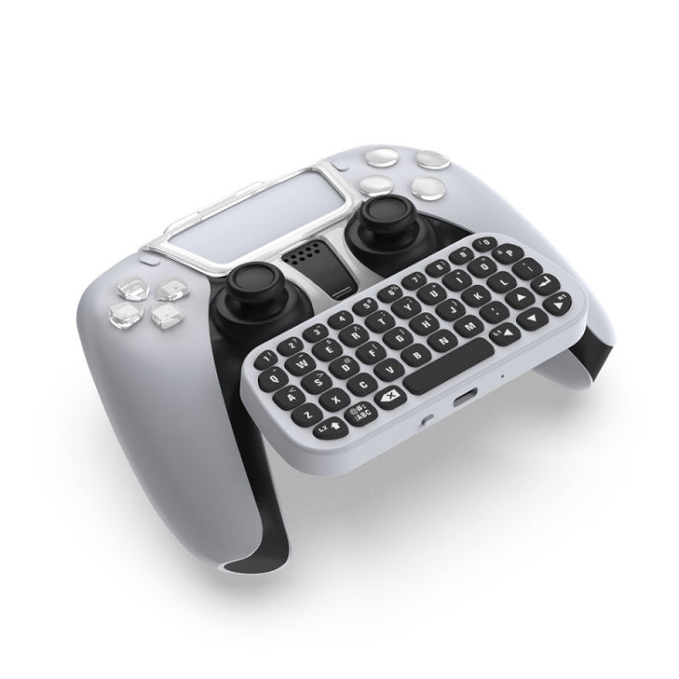 DOBE TP5-0556 Bluetooth Keyboard Wireless Gamepad With Headphone Jack For PS5(White) - Gamepads by DOBE | Online Shopping UK | buy2fix