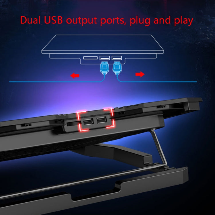 ICE COOREL K5 Laptop Radiator Computer Cooling Bracket, Colour: Touch Version (Black Blue) - Cooling Pads by ICE COOREL | Online Shopping UK | buy2fix