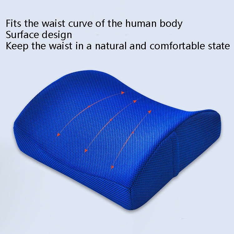 Office Waist Cushion Car Pillow With Pillow Core, Style: Memory Foam(Suede Royal Blue) - Home & Garden by buy2fix | Online Shopping UK | buy2fix