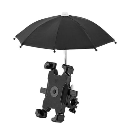 CYCLINGBOX Bicycle Mobile Phone Bracket With Parasol Rider Mobile Phone Frame, Style: Handlebar Installation (Black) - Outdoor & Sports by CYCLINGBOX | Online Shopping UK | buy2fix