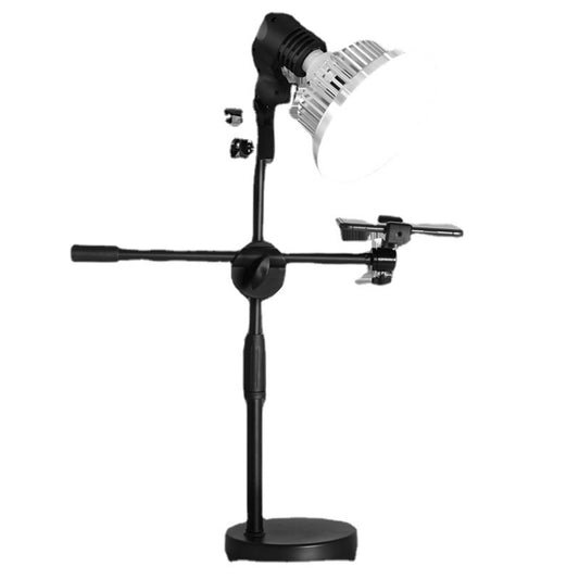 Mobile Phone Live Support Shooting Gourmet Beautification Fill Light Indoor Jewelry Photography Light, Style: 225W Mushroom Lamp + Stand + Overhead Stand - Consumer Electronics by buy2fix | Online Shopping UK | buy2fix