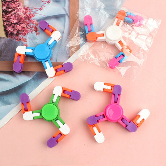 10 PCS Bicycle Chain Track DIY Toys Bone Stenosis 4 Angle Variety Fingertip Spinner, Random Color Delivery(Three-section Type) - Spinning Toys by buy2fix | Online Shopping UK | buy2fix