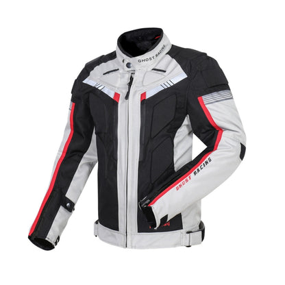 GHOST RACING GR-Y07 Motorcycle Cycling Jacket Four Seasons Locomotive Racing Anti-Fall Cloth, Size: XXL(Light Grey) - In Car by GHOST RACING | Online Shopping UK | buy2fix