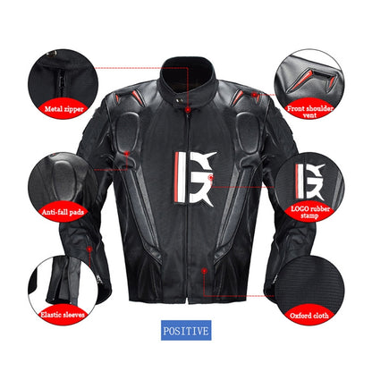 GHOST RACING GR-Y09 Motorcycle Four Seasons Racing Suit Locomotive Riding Anti-Fall Rally Suit, Size: L(Black) - In Car by GHOST RACING | Online Shopping UK | buy2fix