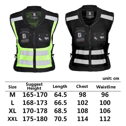 GHOST RACING GR-Y06 Motorcycle Riding Vest Safety Reflective Vest, Size: M(Fluorescent Green) - In Car by GHOST RACING | Online Shopping UK | buy2fix