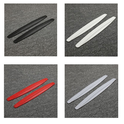 4 Pairs Car Front Rear Bumper Anti-Collision And Anti-Scratch Strips Body Scratch Decoration Stickers, Color: White - In Car by buy2fix | Online Shopping UK | buy2fix