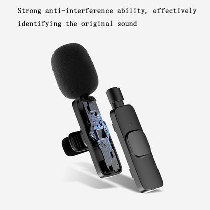 Lavalier Wireless Microphone Mobile Phone Live Video Shooting Small Microphone, Specification: Type C 1 To 2 - Consumer Electronics by buy2fix | Online Shopping UK | buy2fix