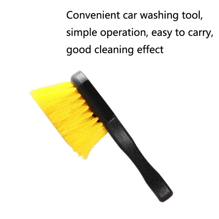 5 PCS Automobile Tires Multifunctional Short-Handled Cleaning Long-Bristle Brush(Yellow) - In Car by buy2fix | Online Shopping UK | buy2fix