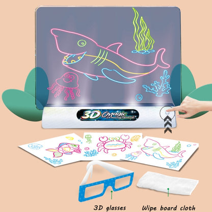 Multifunctional Luminous 3D Children Drawing Board, Without Watercolor Pen, Style: Luminous Dinosaur - Drawing Toys by buy2fix | Online Shopping UK | buy2fix