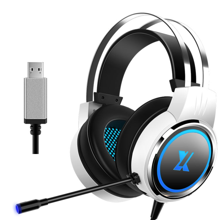 Heir Audio Head-Mounted Gaming Wired Headset With Microphone, Colour: X8 7.1 Sound Upgrade (Stars White) - Multimedia Headset by Heir Audio | Online Shopping UK | buy2fix