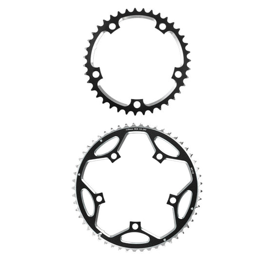 WEST BIKING 2-Piece 53t-39t Road Bike Aluminum Alloy Gear(Black) - Bicycle Chains & Rounds by WEST BIKING | Online Shopping UK | buy2fix