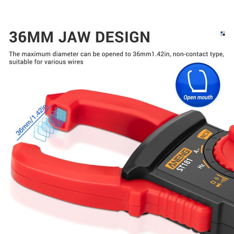 ANENG Intelligent Digital Backlit Clamp-On High-Precision Multimeter, Specification: ST181 - Consumer Electronics by ANENG | Online Shopping UK | buy2fix