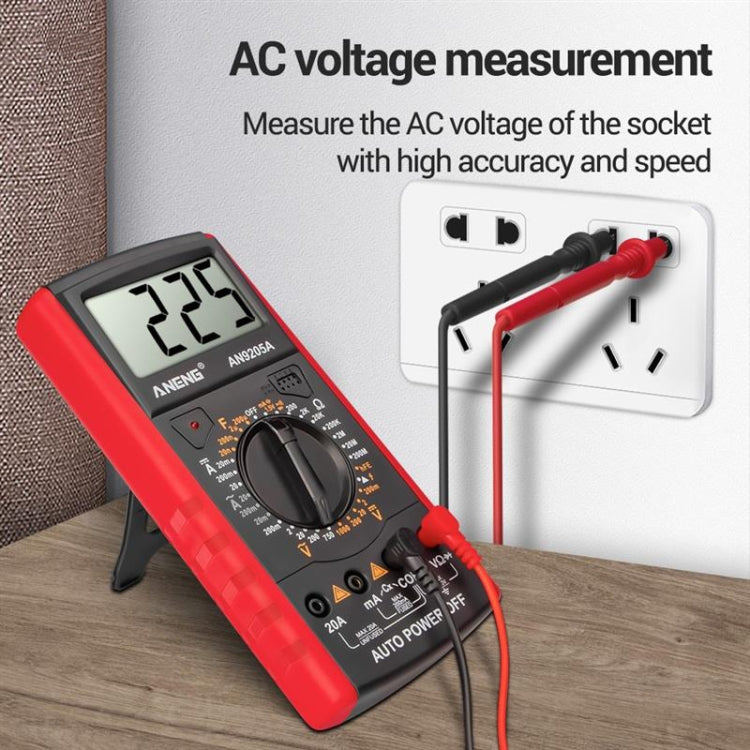 ANENG Automatic High-Precision Intelligent Digital Multimeter, Specification: AN9205A(Red) - Consumer Electronics by ANENG | Online Shopping UK | buy2fix