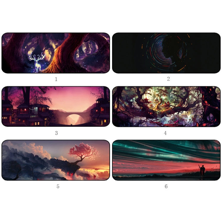 Hand-Painted Fantasy Pattern Mouse Pad, Size: 300 x 800 x 1.5mm Not Overlocked(3 Dream Landscape) - Mouse Pads by buy2fix | Online Shopping UK | buy2fix