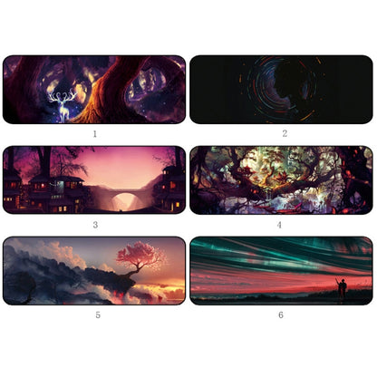 Hand-Painted Fantasy Pattern Mouse Pad, Size: 300 x 800 x 1.5mm Not Overlocked(3 Dream Landscape) - Mouse Pads by buy2fix | Online Shopping UK | buy2fix