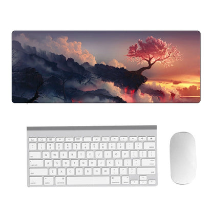 Hand-Painted Fantasy Pattern Mouse Pad, Size: 300 x 800 x 3mm Seaming(5 Volcanic Tree) - Mouse Pads by buy2fix | Online Shopping UK | buy2fix