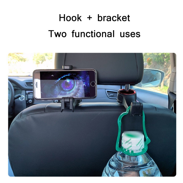 2 PCS Car Multifunctional Rear Headrest Mobile Phone Hook(Second Generation Silver) - In Car by buy2fix | Online Shopping UK | buy2fix