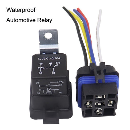 1040 5 Pin Waterproof Integrated Automotive Relay With Bracket, Rated voltage: 12V - In Car by buy2fix | Online Shopping UK | buy2fix