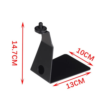 TEYUN L-Shaped Iron Triangle Metal Microphone Stand(Black) - Stand by TEYUN | Online Shopping UK | buy2fix