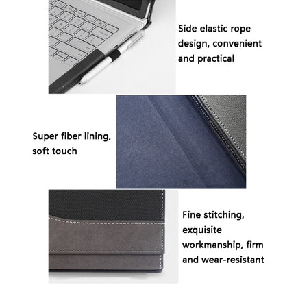 PU Leather Laptop Protective Sleeve For Microsoft Surface Book 1 13.5 inches(Gentleman Gray) - Other by buy2fix | Online Shopping UK | buy2fix