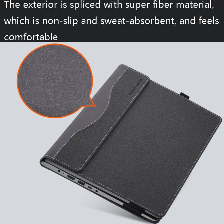 Laptop PU Leather Protective Case For Lenovo Yoga 530-14(Dark Gray) - 14.1 inch by buy2fix | Online Shopping UK | buy2fix