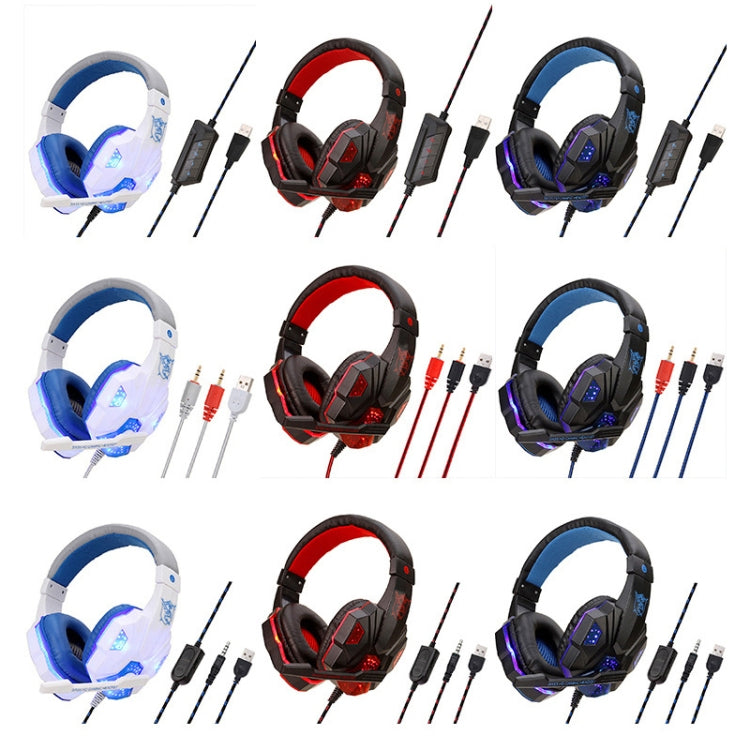 Soyto SY830 Computer Games Luminous Wired Headset, Color: For PC (Black Red) - Multimedia Headset by Soyto | Online Shopping UK | buy2fix