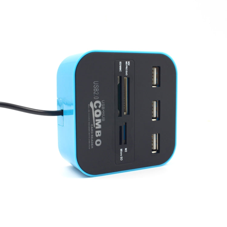 7 In 1 COMBO USB 2.0 HUB Reader(7-ports) - USB 2.0 HUB by buy2fix | Online Shopping UK | buy2fix