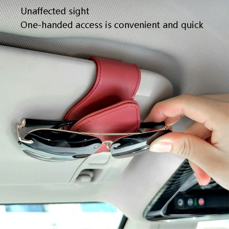 2 PCS Car Sun Visor Glasses Clip Ticket Storage Clip(White) - In Car by buy2fix | Online Shopping UK | buy2fix